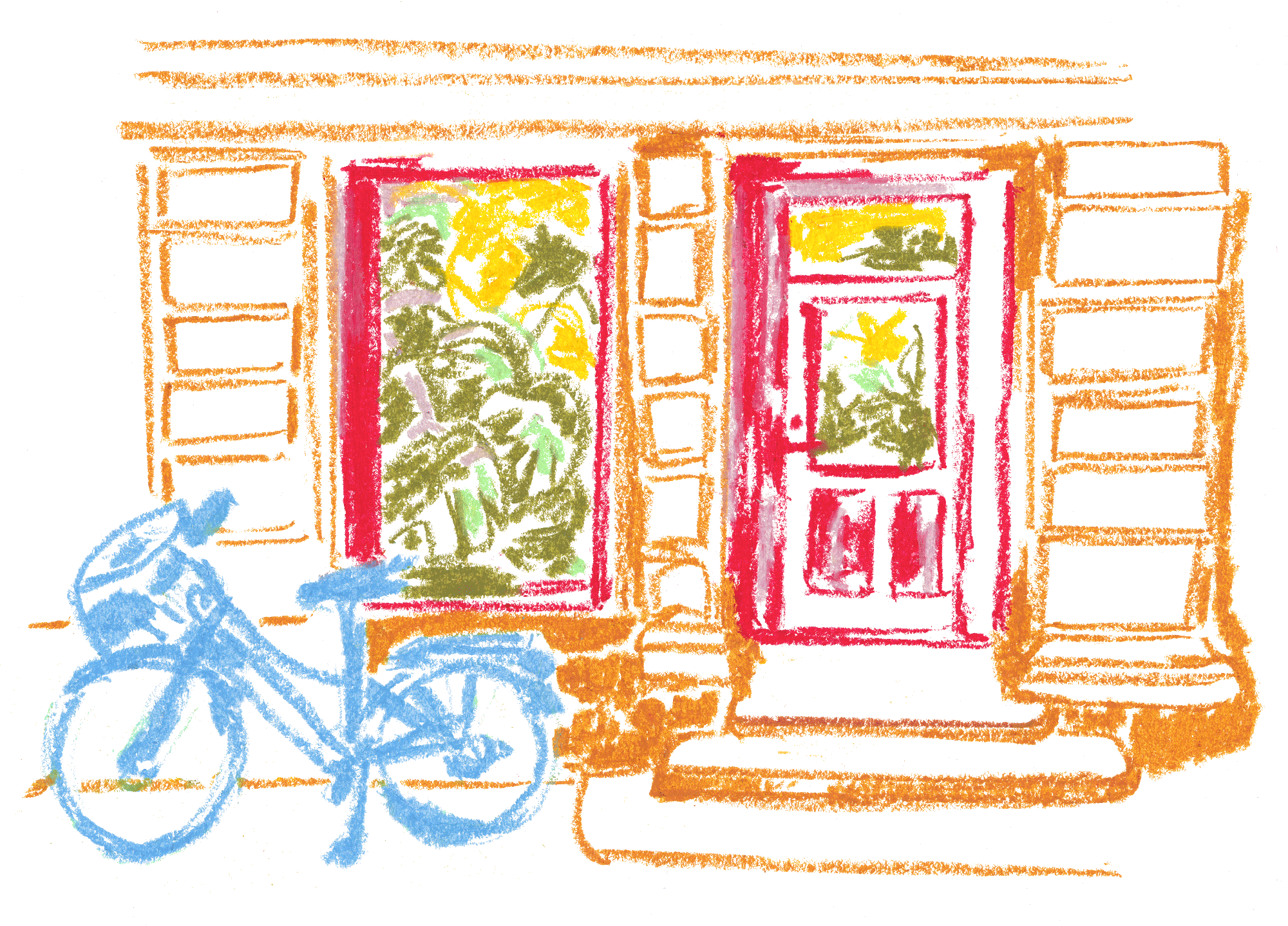 Tegning av en kreativ pult